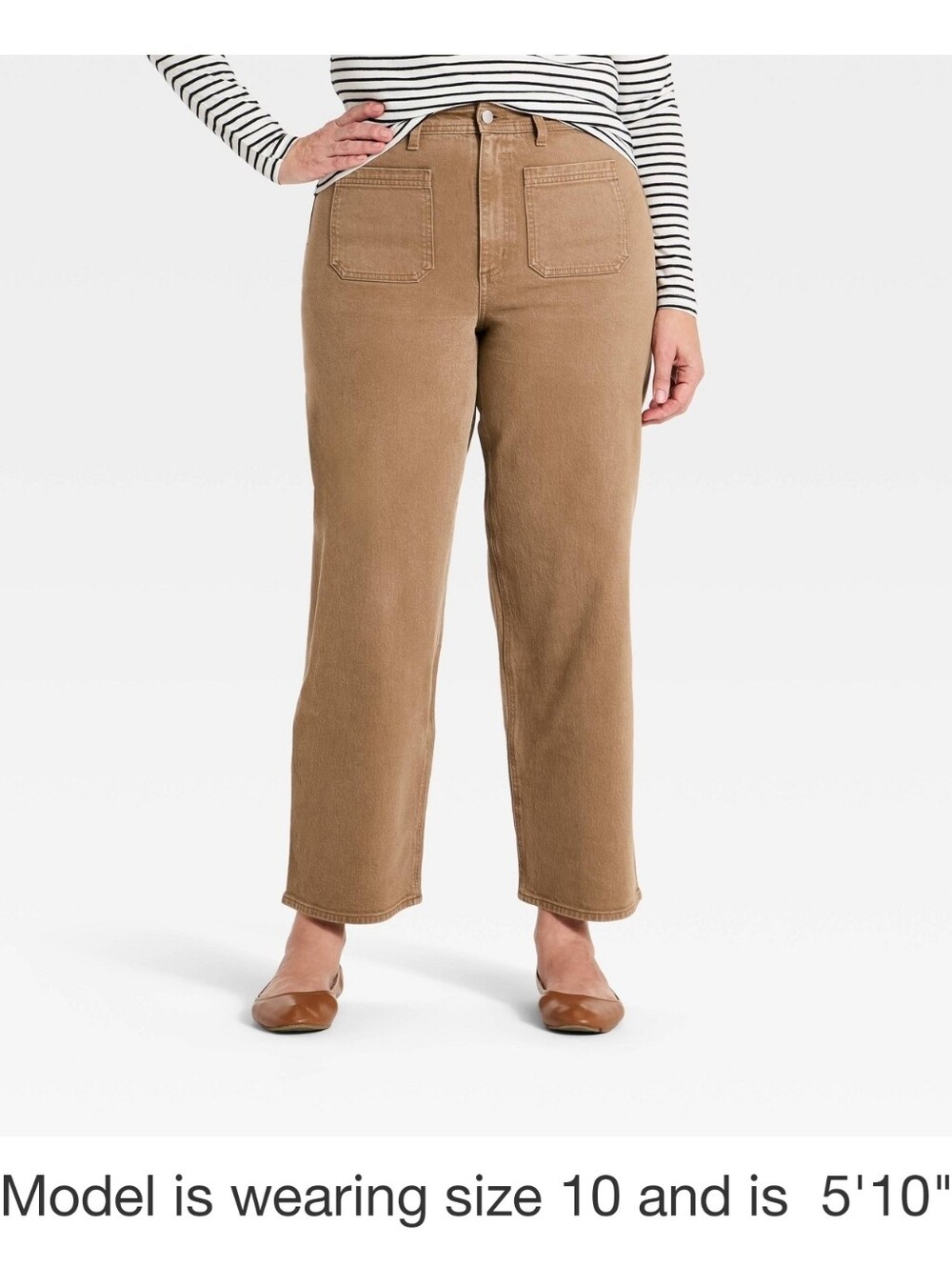 Universal Thread Womens's Highest-Rise Sailor Straight Jeans Brown Size 10